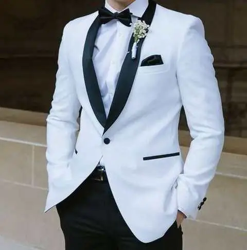 White tuxedo for wedding wear